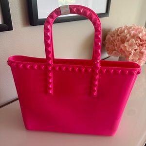 Hot pink jelly purse